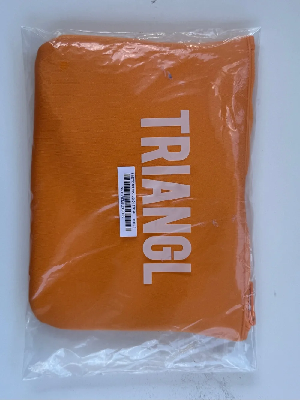 triangl swimwear Multicolor Striped Triangle Bikini with Orange Pouch
